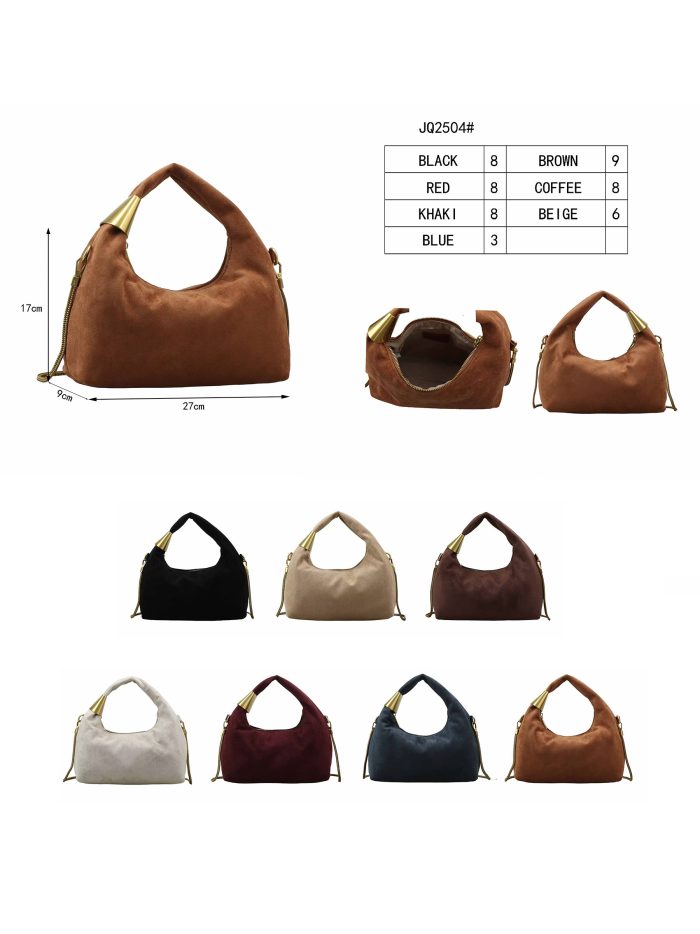 Bolso de mano efecto ante detalle metálico