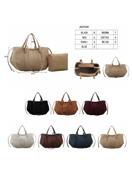 Bolso tote efecto ante con neceser