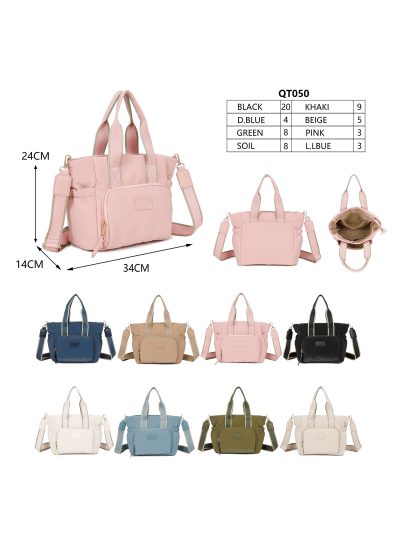 Bolso tote nylon con bolsillo frontal 2