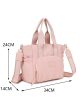 Borsa tote in nylon con tasca frontale