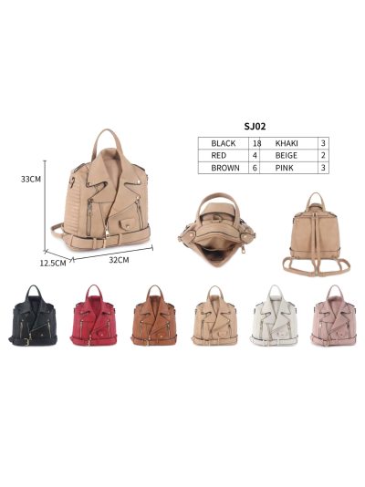 Mochila estilo biker con cremalleras 2