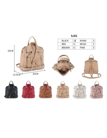 Biker-Rucksack mit Reißverschlüssen