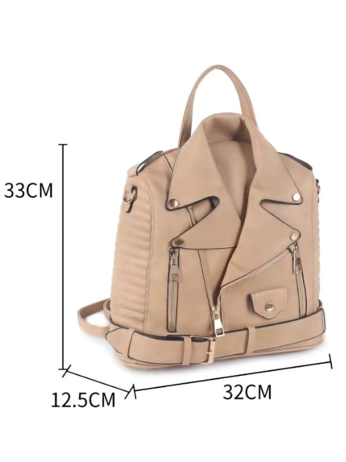 Biker-Rucksack mit Reißverschlüssen