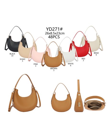 Bolso hobo media luna con bandolera