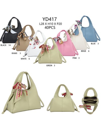 Bolso tote minimal con pañuelo 2