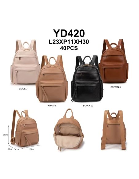 Mochila polipiel con bolsillos