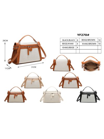 Bolso tote bicolor de lona 2