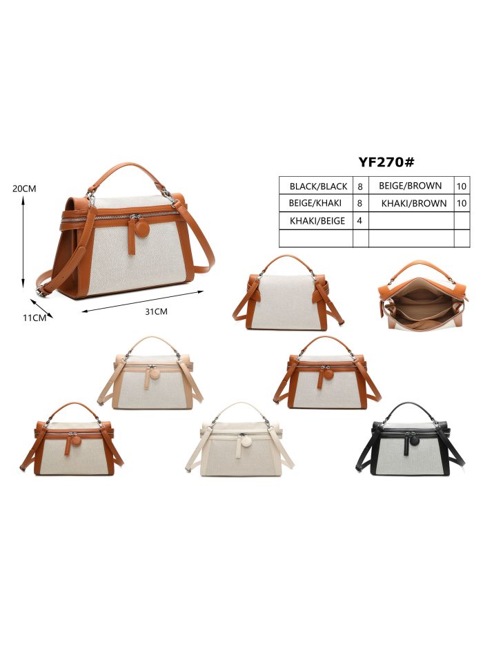 Bolso tote bicolor de lona