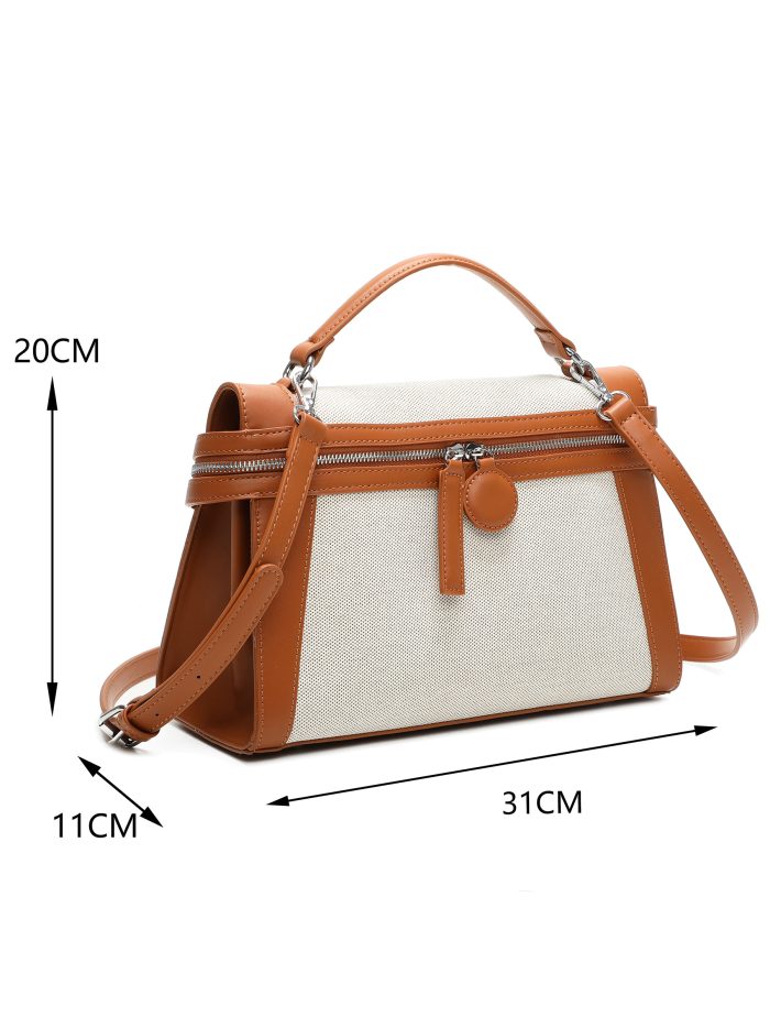 Bolso tote bicolor de lona