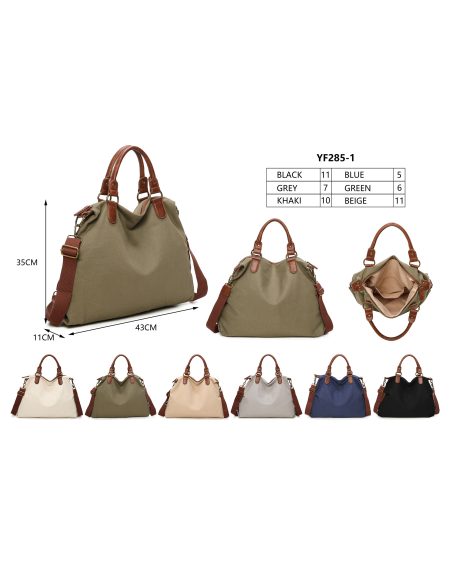 Bolso shopper grande de lona