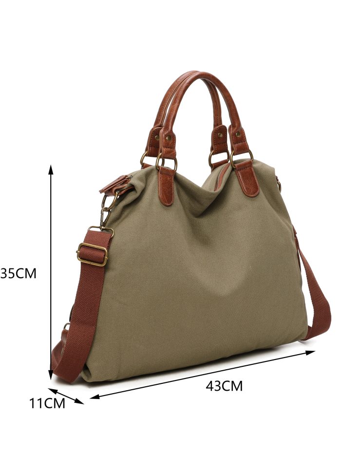 Bolso shopper grande de lona