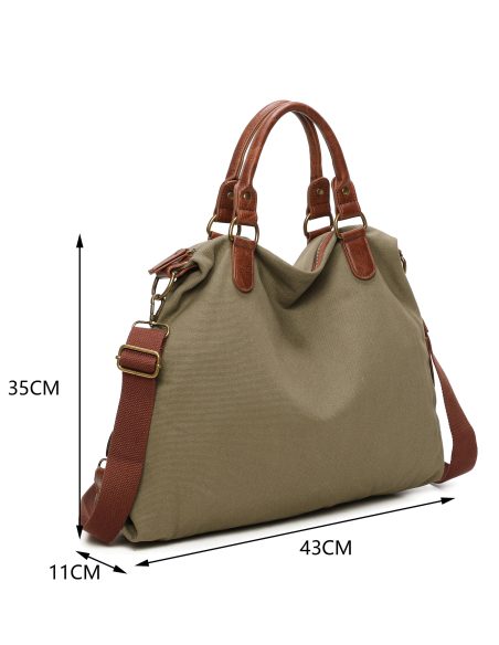 Bolso shopper grande de lona