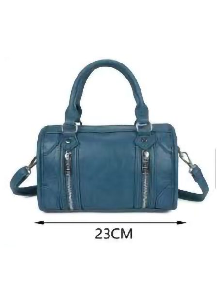 Bolso bowling detalle doble cremallera