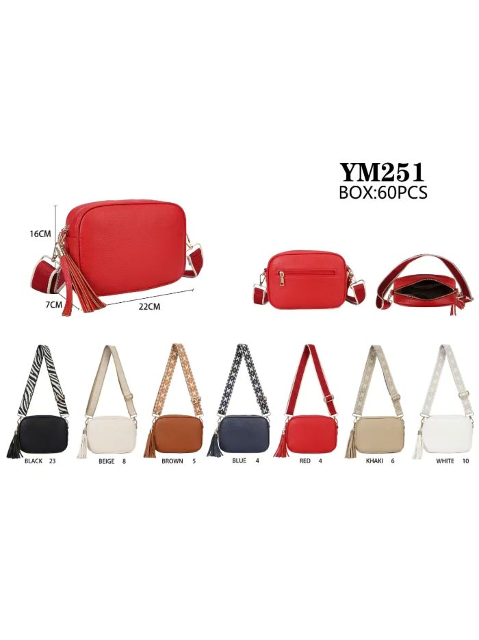 Bolso bandolera borlas