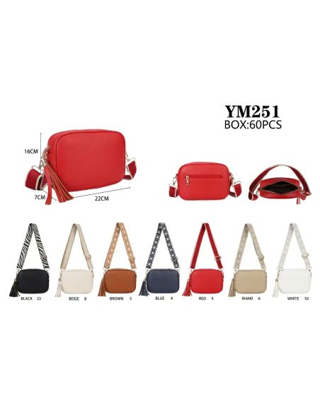 Bolso bandolera borlas