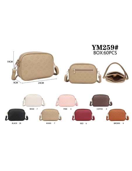 Bolso bandolera grabado con relieve