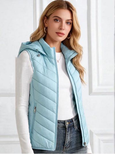 Chaleco acolchado ligero con capucha