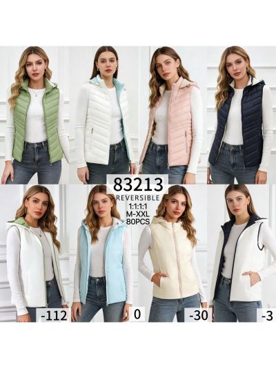 Chaleco acolchado ligero reversible con capucha 2