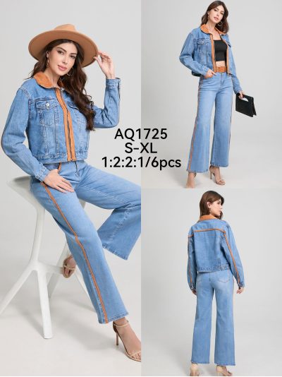 Denimjacke mit Kontrastkante 2