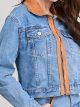 Denimjacke mit Kontrastkante
