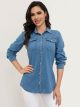 Camisa denim bolsillos