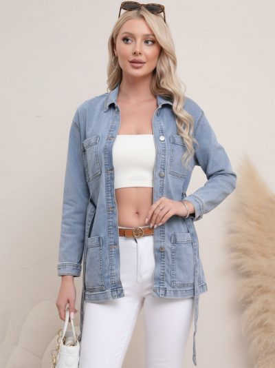 Chaqueta denim cinturón