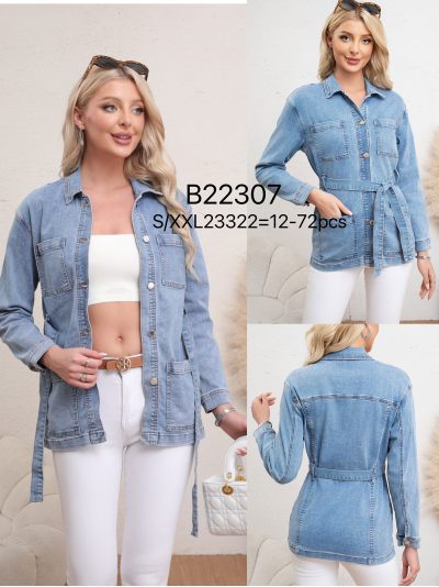 Chaqueta denim cinturón 2