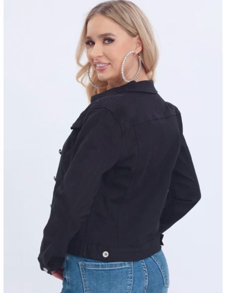 Cazadora denim clásica talla grande