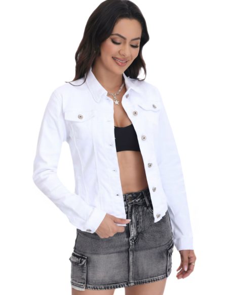 Cazadora denim clásica talla grande