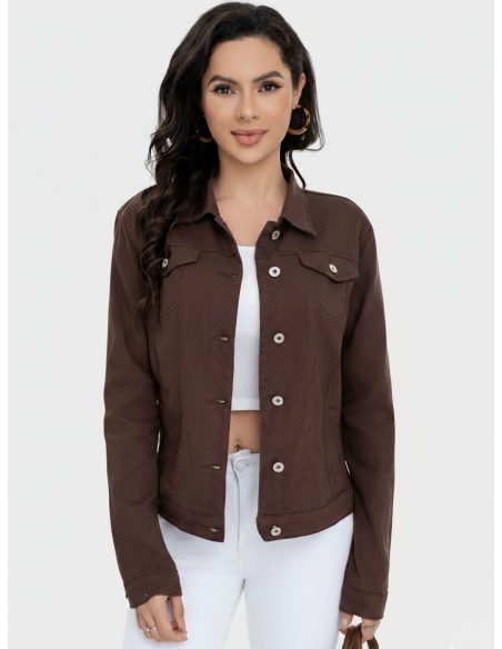 Cazadora denim clásica talla grande