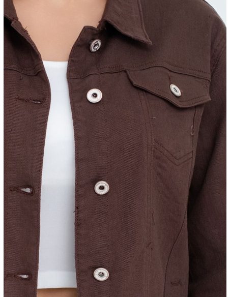 Cazadora denim clásica talla grande