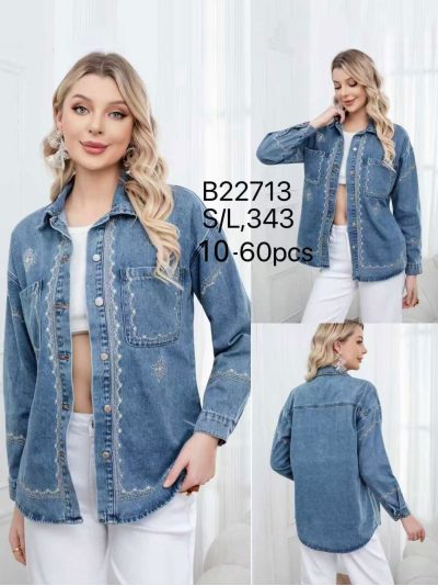 Sobrecamisa denim bordados 2