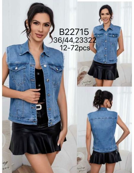 Chaleco denim desflecado