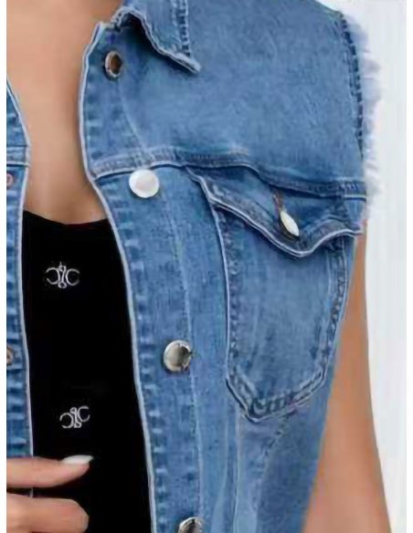Chaleco denim desflecado