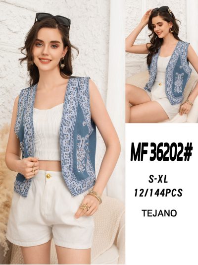 Chaleco denim bordado étnico abalorios 2