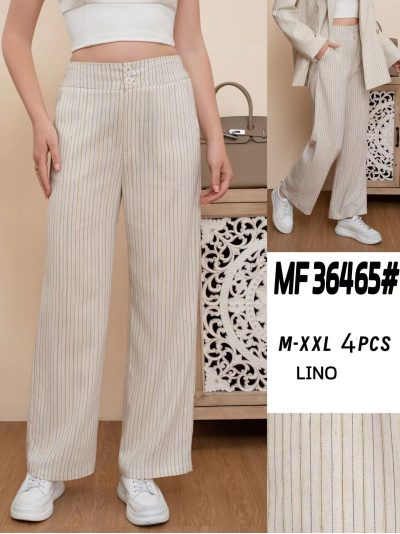 Pantalón lino rayas 2