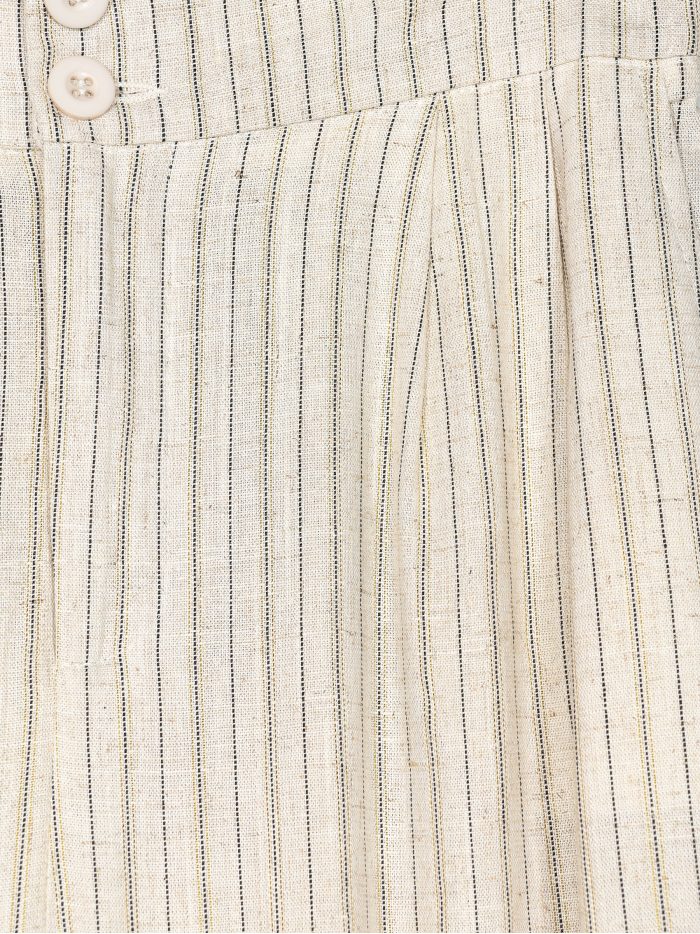 Pantalón lino rayas