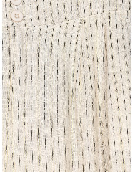 Pantalón lino rayas