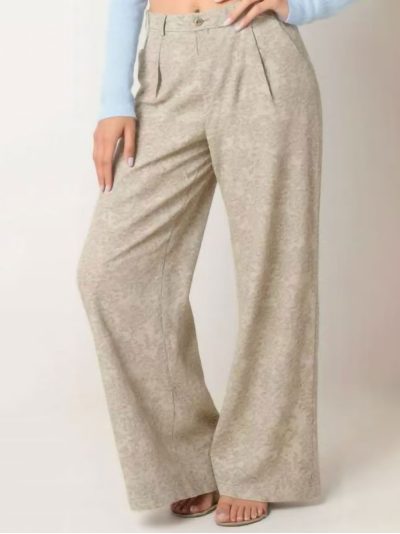 Pantalón lino estampado