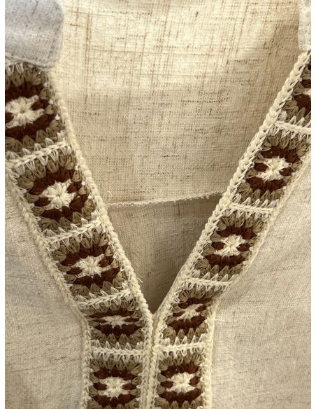 Blusa lino tapeta bordada