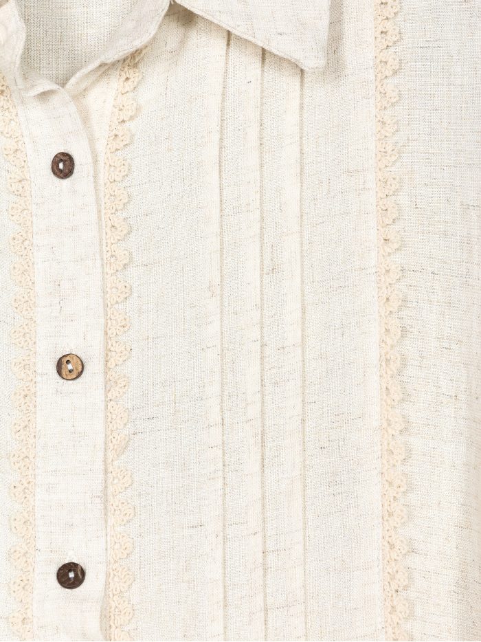 Camisa lino puntilla