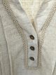 Linen blouse with lace hem