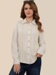 Camicia in lino con pizzo verticale.