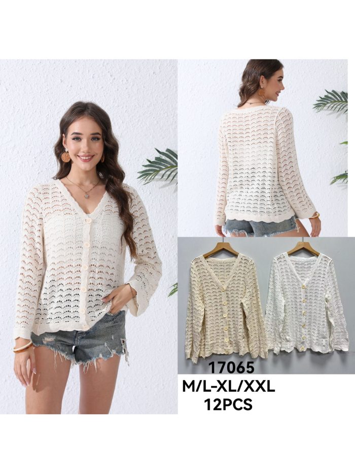 Gilet ajouré au crochet