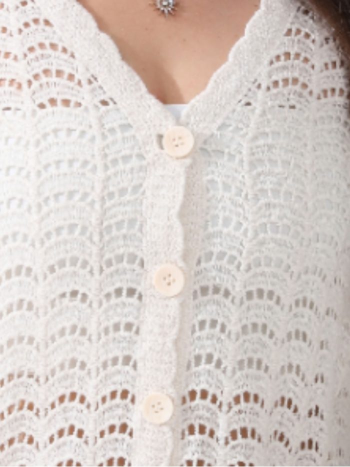 Gilet ajouré au crochet