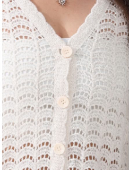 Gilet ajouré au crochet