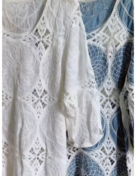 Blouse en dentelle ajourée