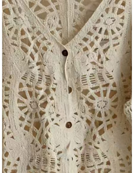 Häkel-Cardigan mit Knöpfen