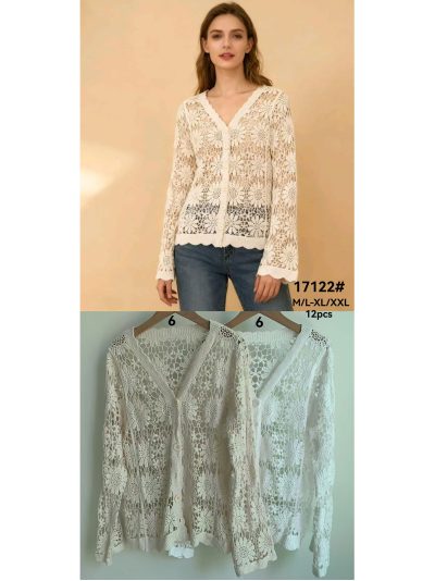 Cárdigan encaje floral 2