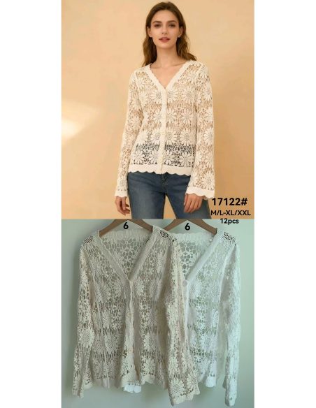 Cárdigan encaje floral